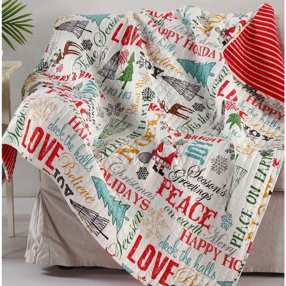 Levtex Santa Claus Quilted Throw,
50" × 60" - Picture 1 of 3